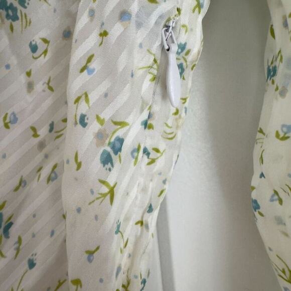 Free People Sweetest Thing Mini Dress Bell Long Sleeve Ruffle Buttons Floral 10 - Picture 7 of 13